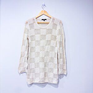 VANS Beige knit tunic sweater | Cozy neutral layers | X-Small